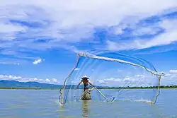 On a lake in Indonesia