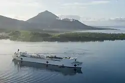 USNS Mercy at anchor in Simpson Harbour