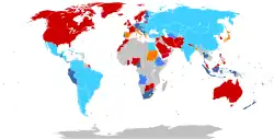 World map of availability of Metamizole