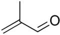 Skeletal formula of methacrolein