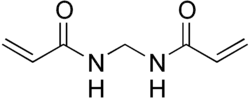 Skeletal formula of methylenebisacrylamide