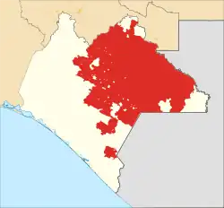 Location of Zapatista territories