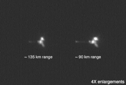 Mars Odyssey as imaged by Mars Global Surveyor
