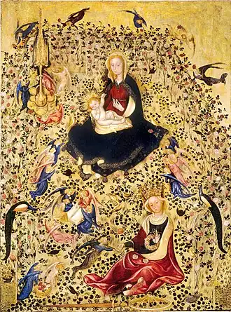 Madonna of the Rose Garden by Stefano da Verona or Michelino da Besozzo