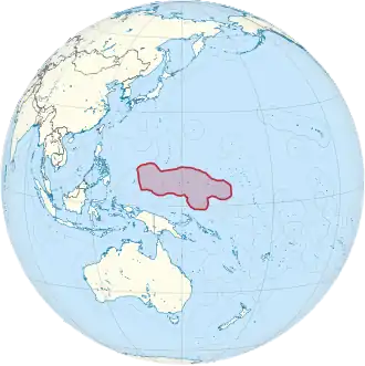 Location of the Federated States of Micronesia