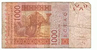 1000 West African CFA francs