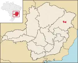 Location in the state of Minas Gerais