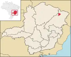 Location of Medina, Minas Gerais