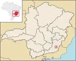 Location in the state of Minas Gerais