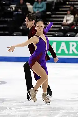 Misato Komatsubara and Tim Koleto at the 2019 Four Continents Championships