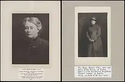 This photograph dated 1906-1923 depicts Hester Maclean during the period when she was Assistant Inspector of Hospitals for New Zealand. MacLean was also Matron in Chief of the New Zealand Army Nursing Service. In 1917 MacLean was awarded the Royal Red Cross (first class) for her work.