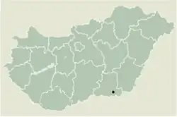 Location in Csongrád County, Hungary