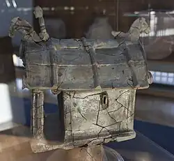 The Sabucina shrine, a small replica of a Greek temple from the urban settlement of the same name in the 6th century BC.