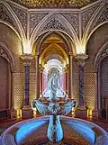 Fountain in central hallway