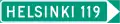 Direction sign showing a motorway or road for motor vehicles