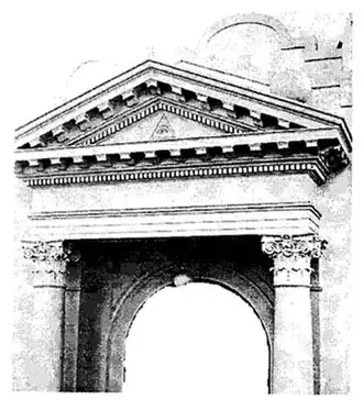 All-Seeing Eye in a pediment of an Esoteric Christian temple in Mount Ecclesia, California