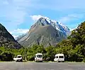 Southwest aspect of Mount Underwood viewed from parking area for The Chasm