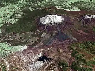 Composite satellite image of Mount Ruapehu