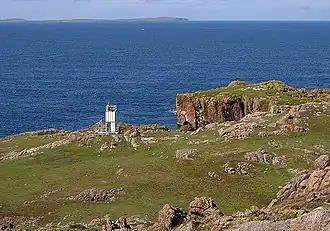 Muckle Roe Lighthouse looking west