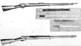Murata Type 13 rifle (top) with Murata Type 22 carbine (bottom). Acquired from the Japanese Empire in (1880s~).