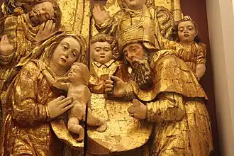 Detail of the altarpiece of Santa María