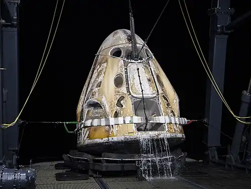 Crew Dragon Endeavour after splashdown