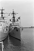HDMS Herluf Trolle alongside NRP&nbsp;Almirante Magalhães Correia at Den Helder on 24 August 1973.