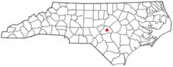 Location of Lillington, North Carolina