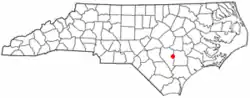Location within the state of North Carolina