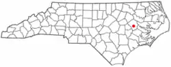 Location of Winterville, North Carolina