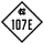 North Carolina Highway 107E marker