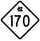 North Carolina Highway 170 marker