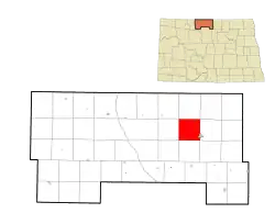 Location of Pickering Township in Bottineau County