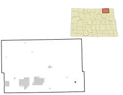 Location of Milton, North Dakota