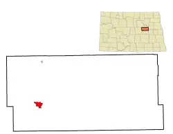 Location of New Rockford, North Dakota