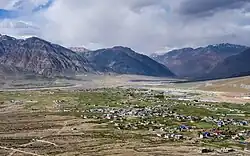 View of Padum town from the southwest