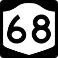 New York State Route 68 marker
