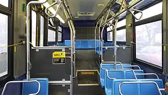 Interior of MTA New York City Bus Orion VII 2nd Generation
