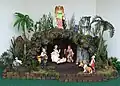 A Nativity Creche made by Bill Egan of Florida, 21st century