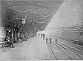 Newcastle Railway Station, Newcastle, New South Wales. View on platform.