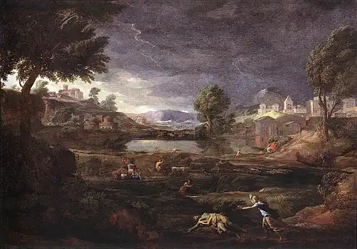 Landscape with Pyramus and Thisbe, 1651, Städel Museum