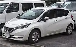 Nissan Note X (non-hybrid model; Japan)