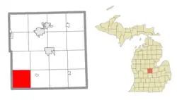 Location within Gratiot County