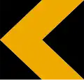 Directional marker Used on long or dangerous curves.