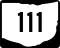 State Route 111 marker