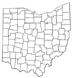Location of Burbank, Ohio