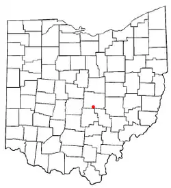 Location of Hebron, Ohio