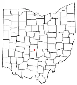 Location of Obetz within Ohio