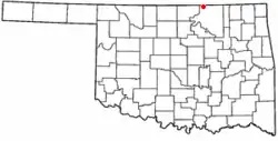 Location of Grainola, Oklahoma