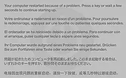 Message shown after a system restart due to a kernel panic in OS X 10.8 and later versions